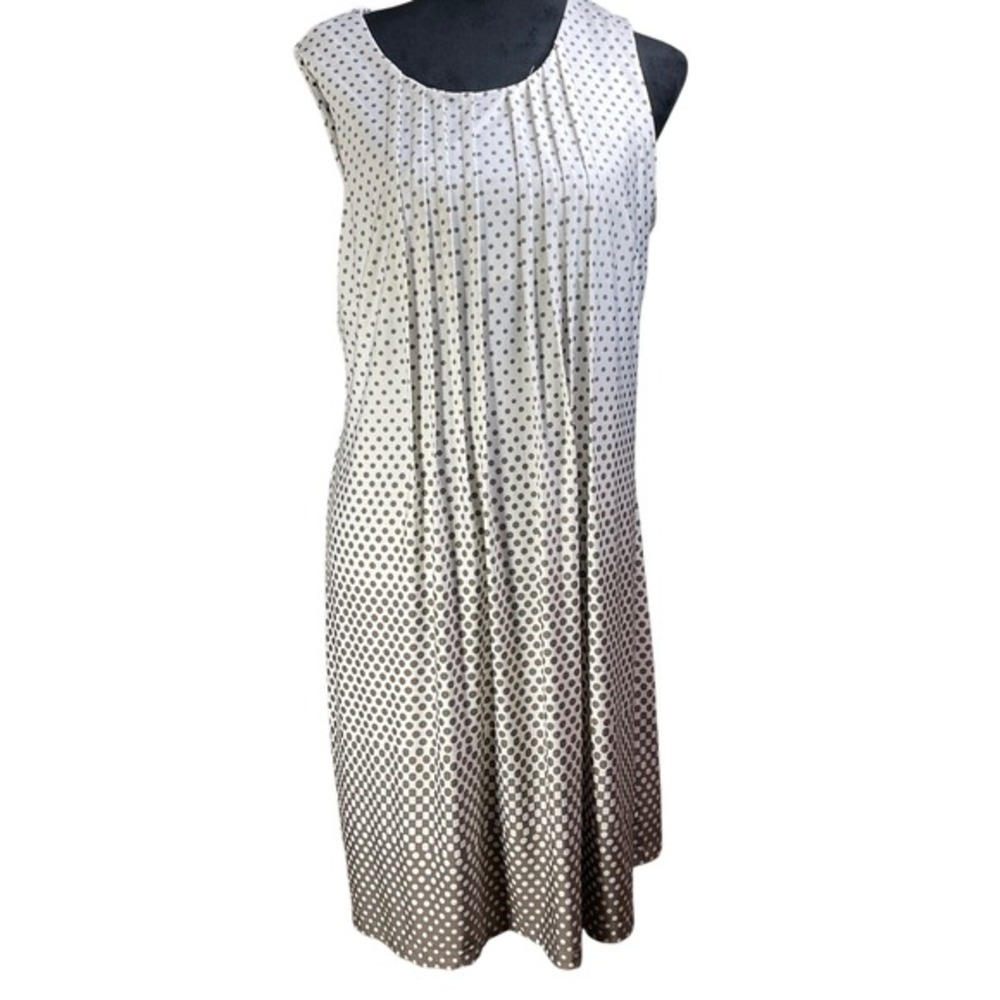 Perceptions New York Women XL Polka Dot‎ Ombre Pleated Sleeveless Shift Dress